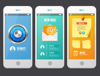 flat web elements applications templates vector image