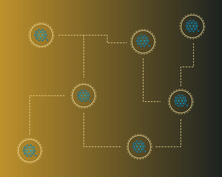 qtum blockchain cryptocurrency networking vector image