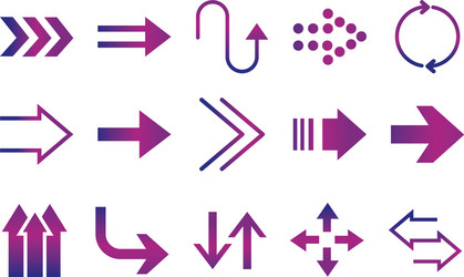 arrows direction guide cursor web navigation icons vector image