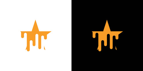 Modern and simple r star logo Royalty Free Vector Image