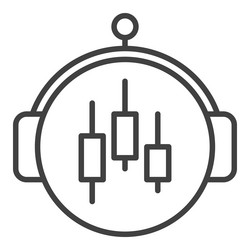 automated trading bot round icon or sign in thin vector image