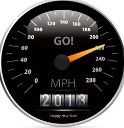 Digital Speedometer with 2013 Counter vector image