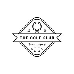 Elegant Golf Club Logo Vector Image