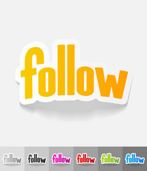 realistic design element follow vector image
