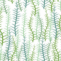 Green underwater seaweed seamless pattern Vector Image
