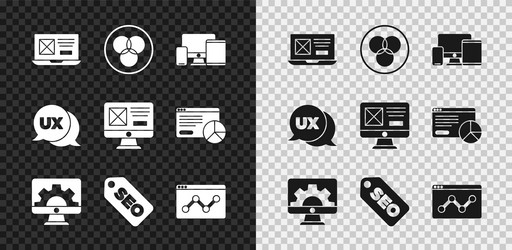set ui or ux design rgb and cmyk color mixing vector image