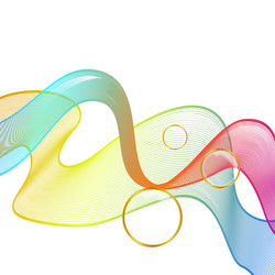 square abstract flow of colorful dynamic waves vector image