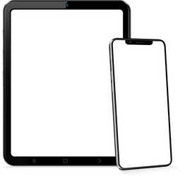 tablet computer and smartphone template vector