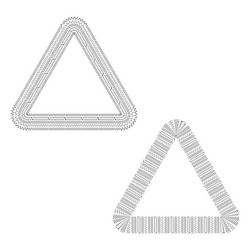 textured triangle icon repeating line pattern vector image