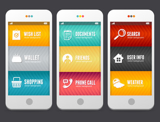 flat web elements applications templates vector image