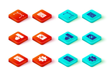 set website statistic ui or ux design keyboard vector image