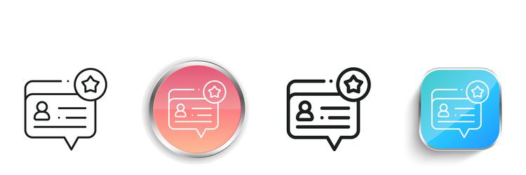 chat icon thin linear regular and button style vector image