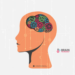 creative brain concept background artificial vector