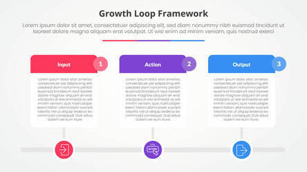 growth loop framework infographic concept vector image