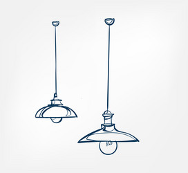 lamp one line design element isolated vector image