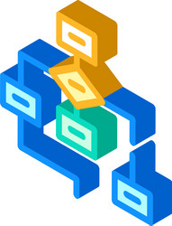 program hierarchy isometric icon isolated vector image