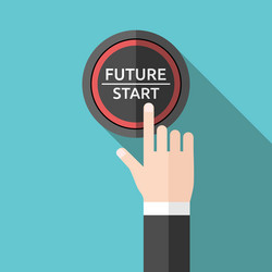 Pushing Future Button Concept vector