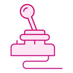 retro joystick flat icon game input pad vector image