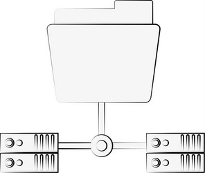 servers linked web hosting icon image vector image