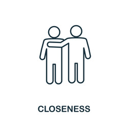 Closeness icon simple element from new normality vector