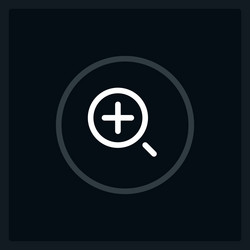 Increase zoom level ui element template vector