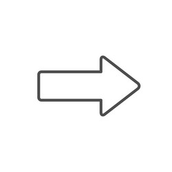 arrow line icon and pointer sign vector image