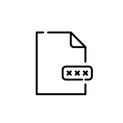 password protected data file and dialog box vector image