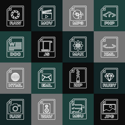 set line jpg file document ruby xml mp3 js vector image