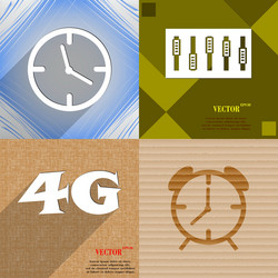 set of abstract backgrounds with different web vector image