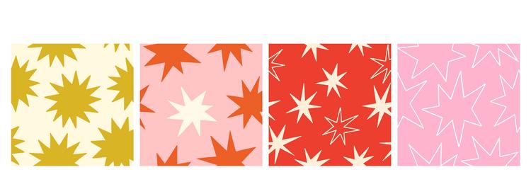 Starry Seamless Patterns - Celestial Print vector image