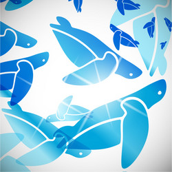 abstract background turtle vector