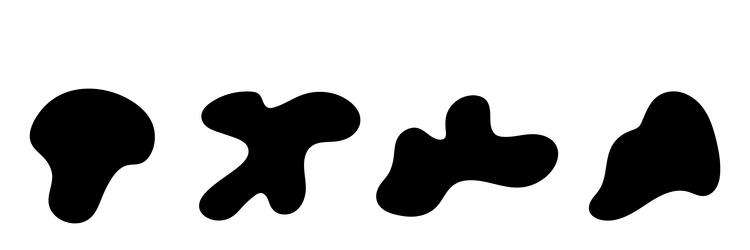 blob shape with organic feel abstract irregular vector image