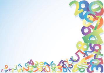 Colorful Numeric Frame vector image
