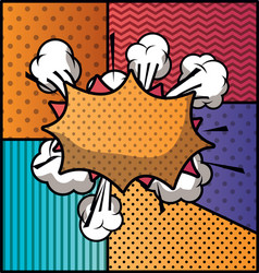 expression cloud with set patterns pop art style vector image