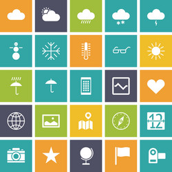 Flat design icons for user interface vector