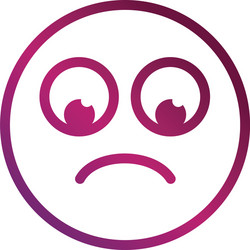 sad funny smiley emoticon face expression gradient vector