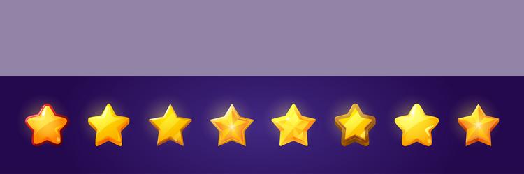 set of game ui stars rate or gui design elements vector