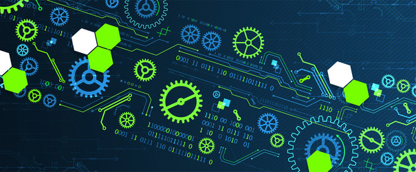 abstract technology concept computer code vector image