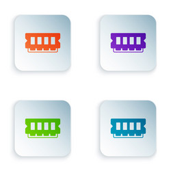 Color ram random access memory icon isolated vector