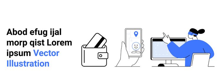 digital payment solutions with wallet mobile app vector image