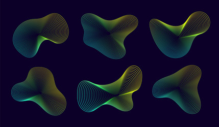 dynamic amorphous shapes abstract fluid forms vector image