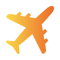 plane gradient universal icon ui ux element sign vector