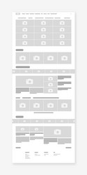 Web portal wireframe webpage prototype vector