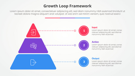 growth loop framework infographic concept vector image
