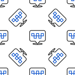 line map pointer with taxi icon isolated seamless vector image