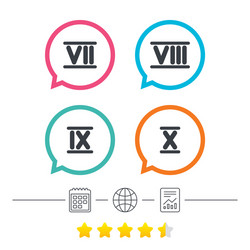 Roman numeral ten icon number sign Royalty Free Vector Image