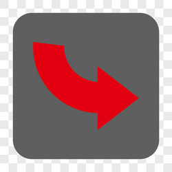 rotate ccw rounded square button vector image
