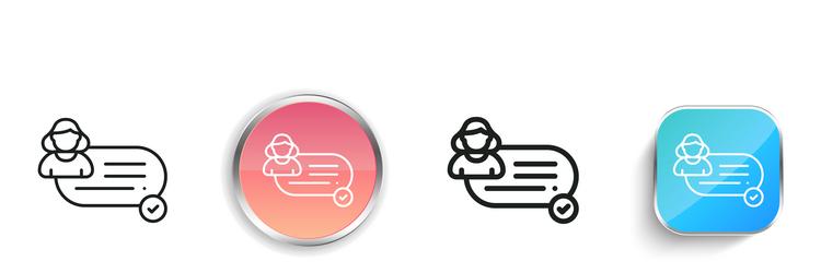 chat icon thin linear regular and button style vector image