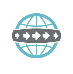 globe related icon on background for graphic vector image