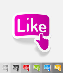 realistic design element click like vector image